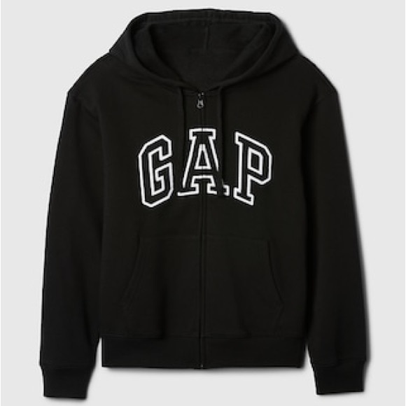 GAP Woman’s Black Hooded Sweat Jacket - Picture 3 of 10